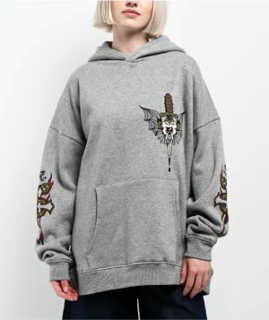Roning By Benjart Alina Grey Oversized Hoodie