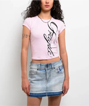 Roning By Benjart Alina Pink Crop T-Shirt