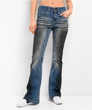 Roning By Benjart Alyssia Wings Rider Light Blue Wash Mid Rise Bootcut Jeans