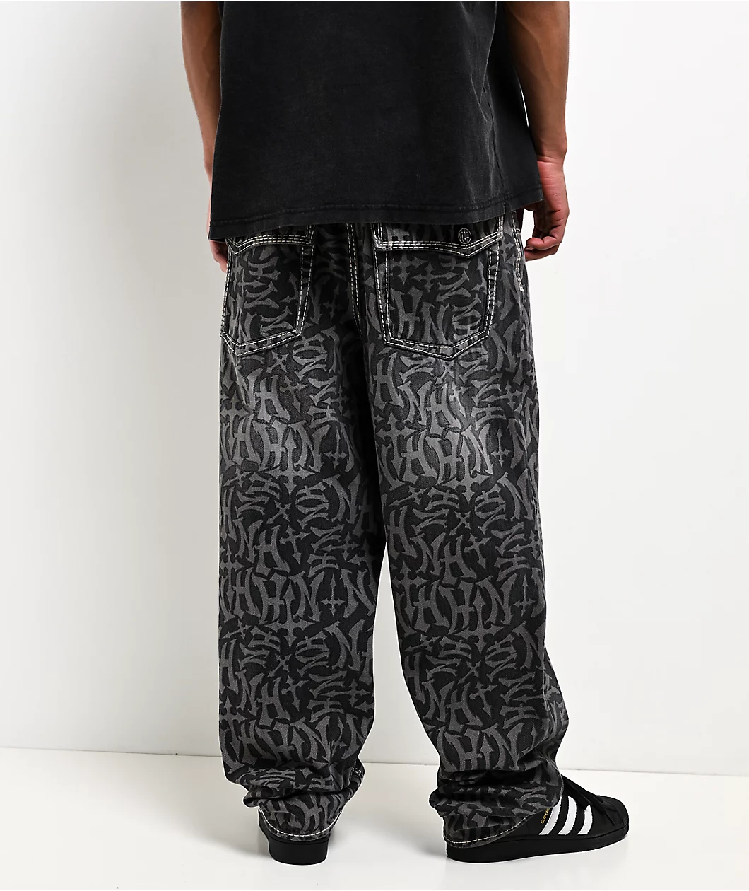 Roning By Benjart Ambush Marked Up Black Wash Jeans - Image 2