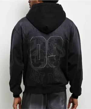 Roning By Benjart Art Department Black Wash Zip Hoodie