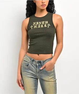 Roning By Benjart Ashlee Rosin Green Tank Top