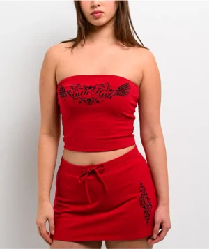 Roning By Benjart Bianca Jester Red Tube Top SET