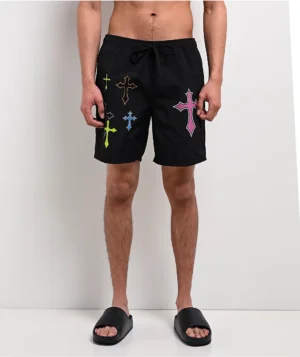 Roning By Benjart Crosses Black Board Shorts