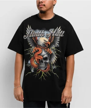 Roning By Benjart Eagle Rock Black T-Shirt