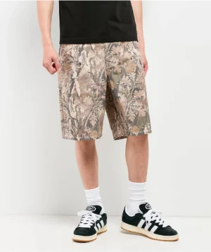 Roning By Benjart Faded Camo Double Knee Loose Carpenter Shorts