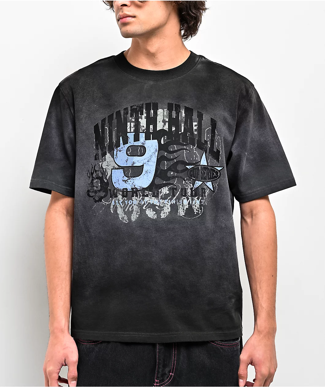 Roning By Benjart False Start Charcoal Wash Boxy T-Shirt