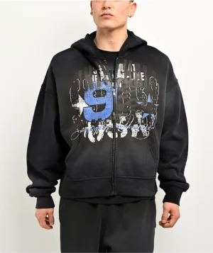 Roning By Benjart False Start Grey Zip Hoodie