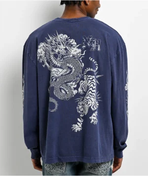 Roning By Benjart Fated Rivalry Blue Long Sleeve T-Shirt