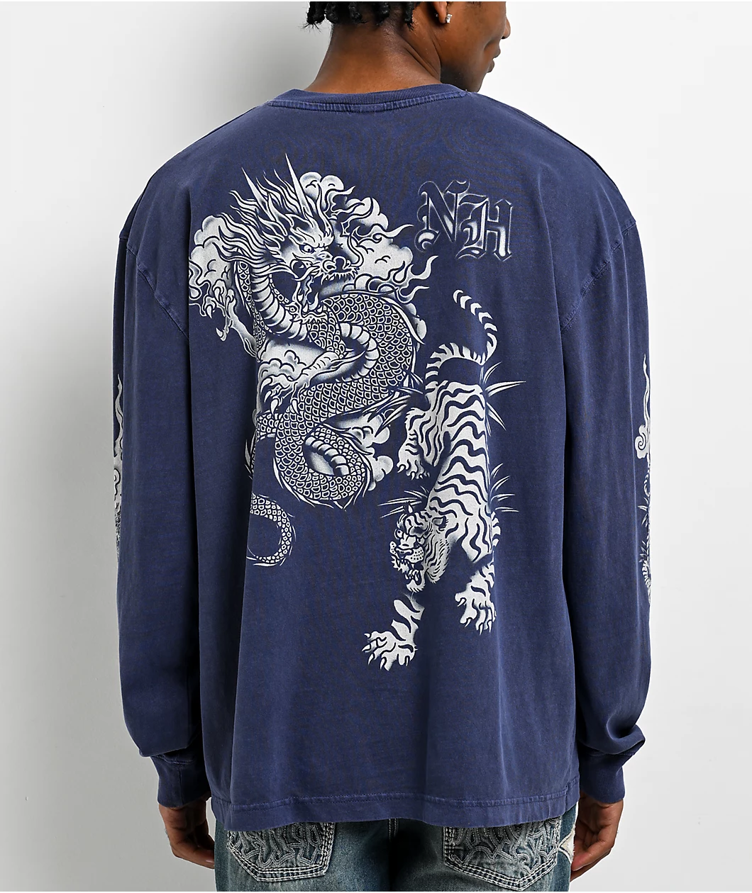 Roning By Benjart Fated Rivalry Blue Long Sleeve T-Shirt