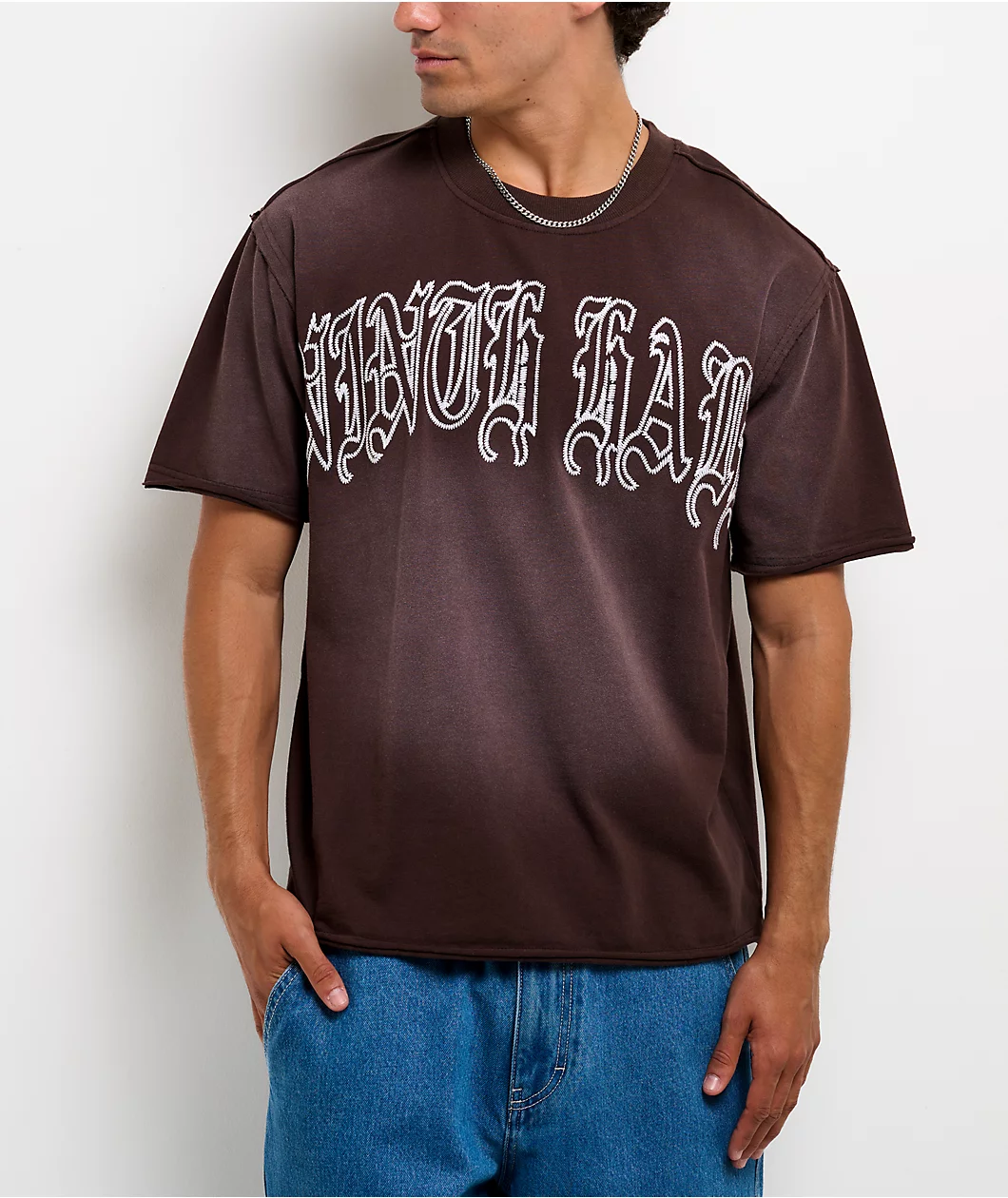 Roning By Benjart Fein Brown Wash T-Shirt