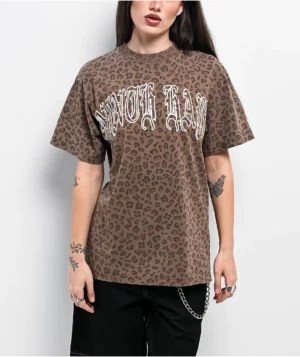 Roning By Benjart Fien Vintage Leopard Brown T-Shirt