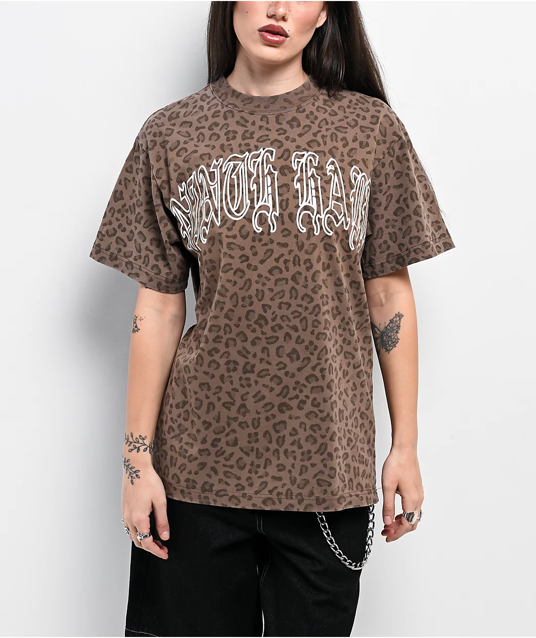 Roning By Benjart Fien Vintage Leopard Brown T-Shirt