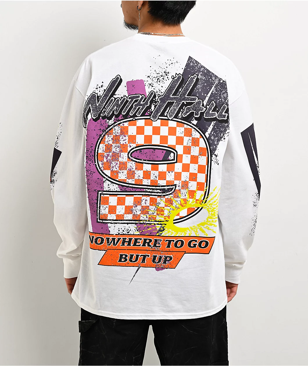 Roning By Benjart Full Throttle White Long Sleeve T-Shirt - Image 2