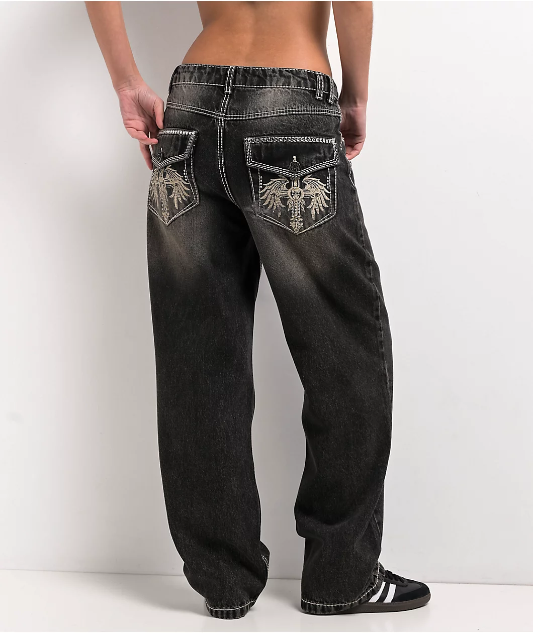 Roning By Benjart Idle Chapel Black Wash Straight Leg Jeans