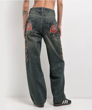 Roning By Benjart Idle Envy Cougar Snake Dark Blue Wash Straight Leg Jeans