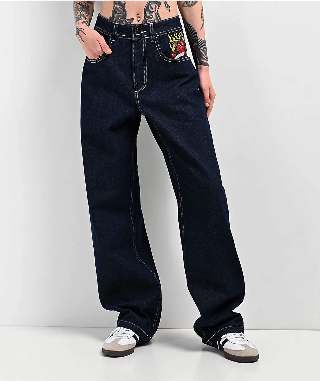 Roning By Benjart Idle Rinse Blue Straight Leg Denim Jeans - Image 2