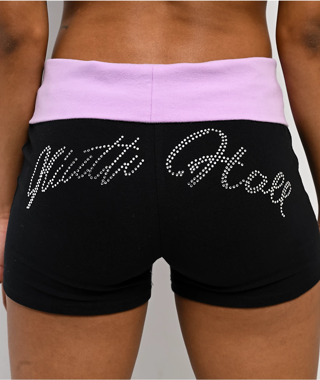 Roning By Benjart Jennifer Cross & Wings Black Foldover Shorts - Image 2