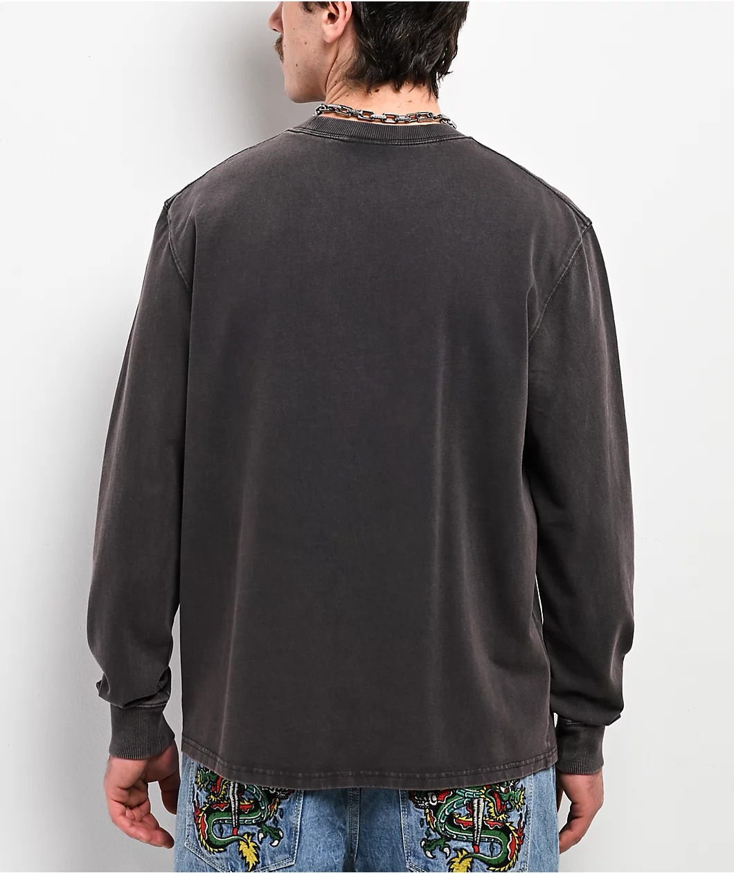 Roning By Benjart Nightcrawler Black Wash Long Sleeve T-Shirt - Image 2