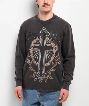 Roning By Benjart Nightcrawler Black Wash Long Sleeve T-Shirt