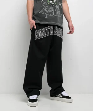Roning By Benjart Rhinestone Black Oversized Sweatpants