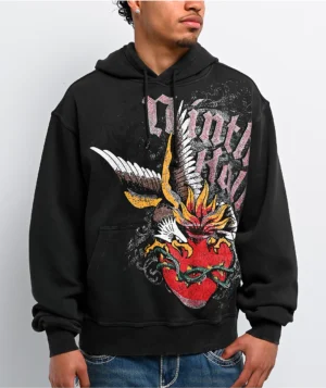 Roning By Benjart Sacred Feathers Black Hoodie