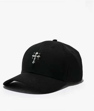 Roning By Benjart Simple Cross Black Snapback Hat
