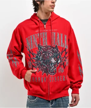 Roning By Benjart Trophy Chasers Red Zip Hoodie
