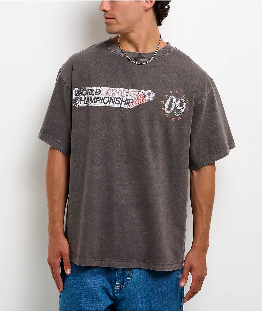 Roning By Benjart USA World Soccer Championship Vintage Grey T-Shirt