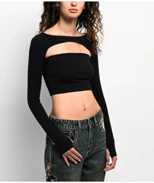Roning By Benjart Winona Bolero Black Shrug Tube Top Set